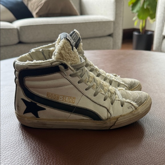 Authentic Golden Goose Slide Sneakers with Shearling Lining - Picture 1 of 7